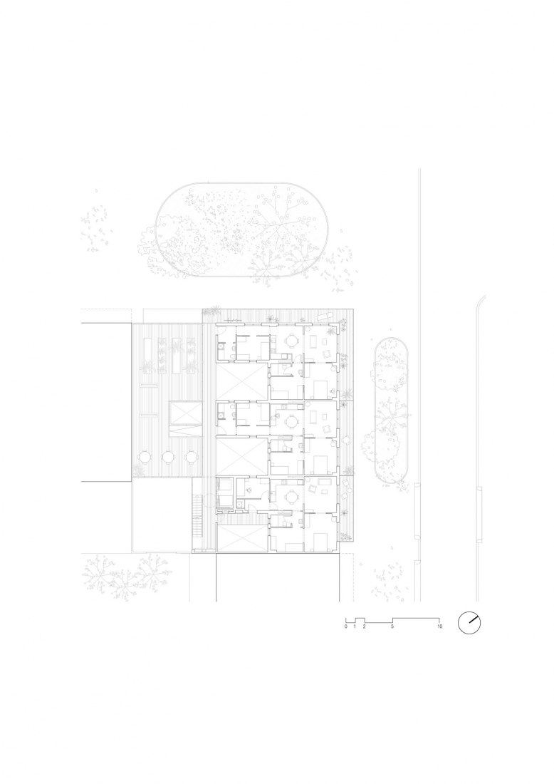 Fifth floor plan. "La Chalmeta" by Pau Vidal and Vivas Arquitectos.